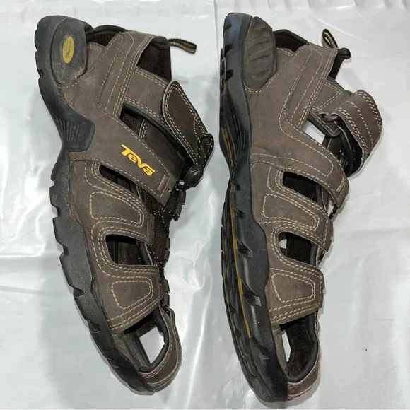Teva Forebay Dozer BROWN SANDALS trail HIKING All Terrain MEN SIZE 10 Closed Toe - Picture 7 of 16
